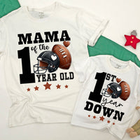Football First Birthday Family Shirts with Sporty Design