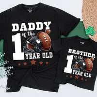 Football First Birthday Family Shirts with Sporty Design
