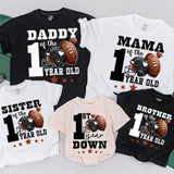 Football First Birthday Family Shirts with Sporty Design