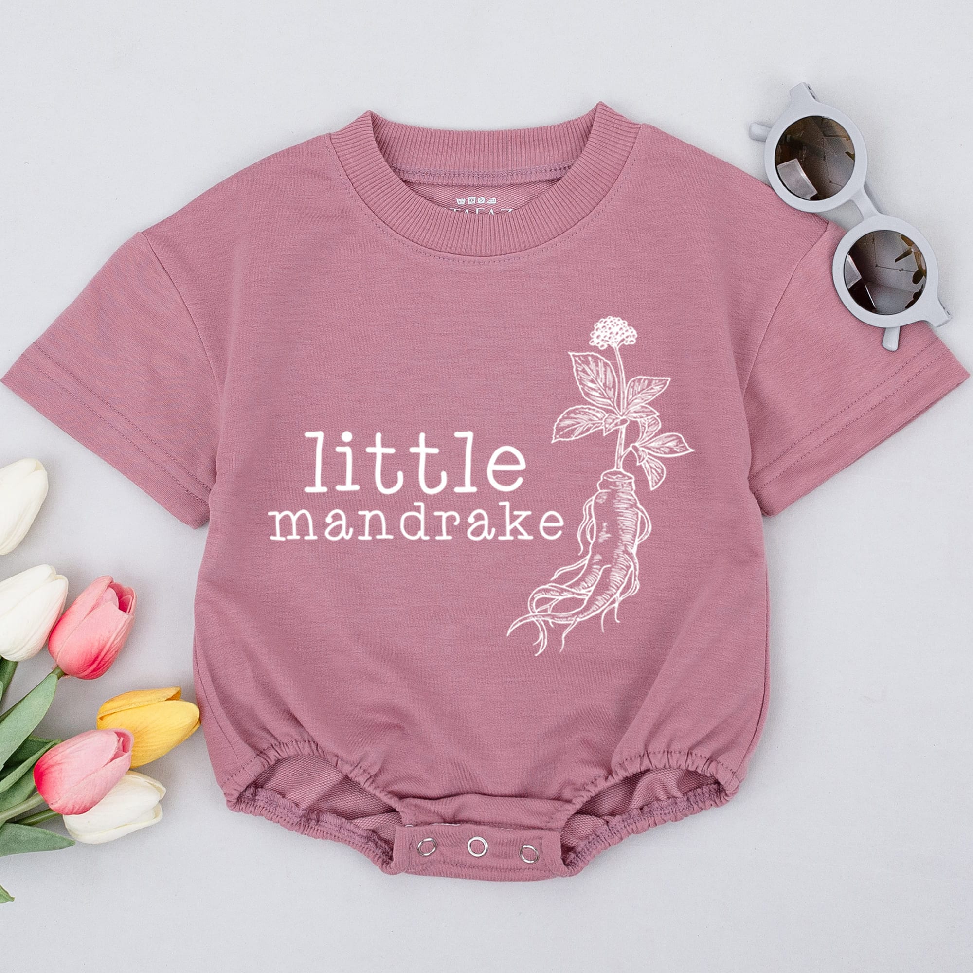 Little Mandrake Baby Romper with Whimsical Wizard Design