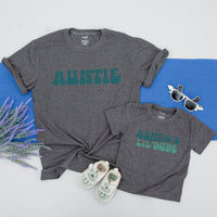 Personalized Auntie & Lil' Dude Matching Retro Shirts