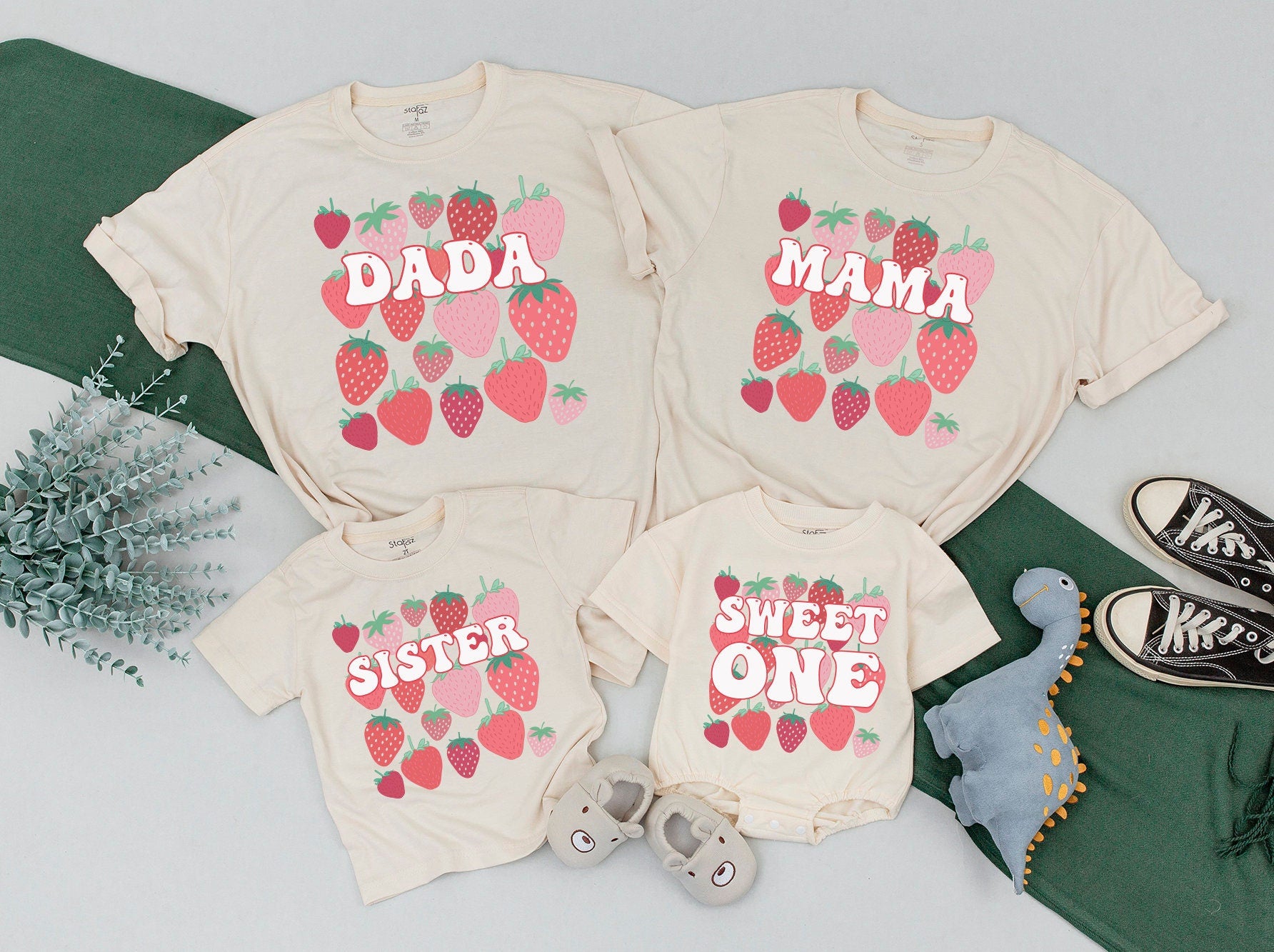 Berry-Themed Family Matching T-Shirts for First Birthday