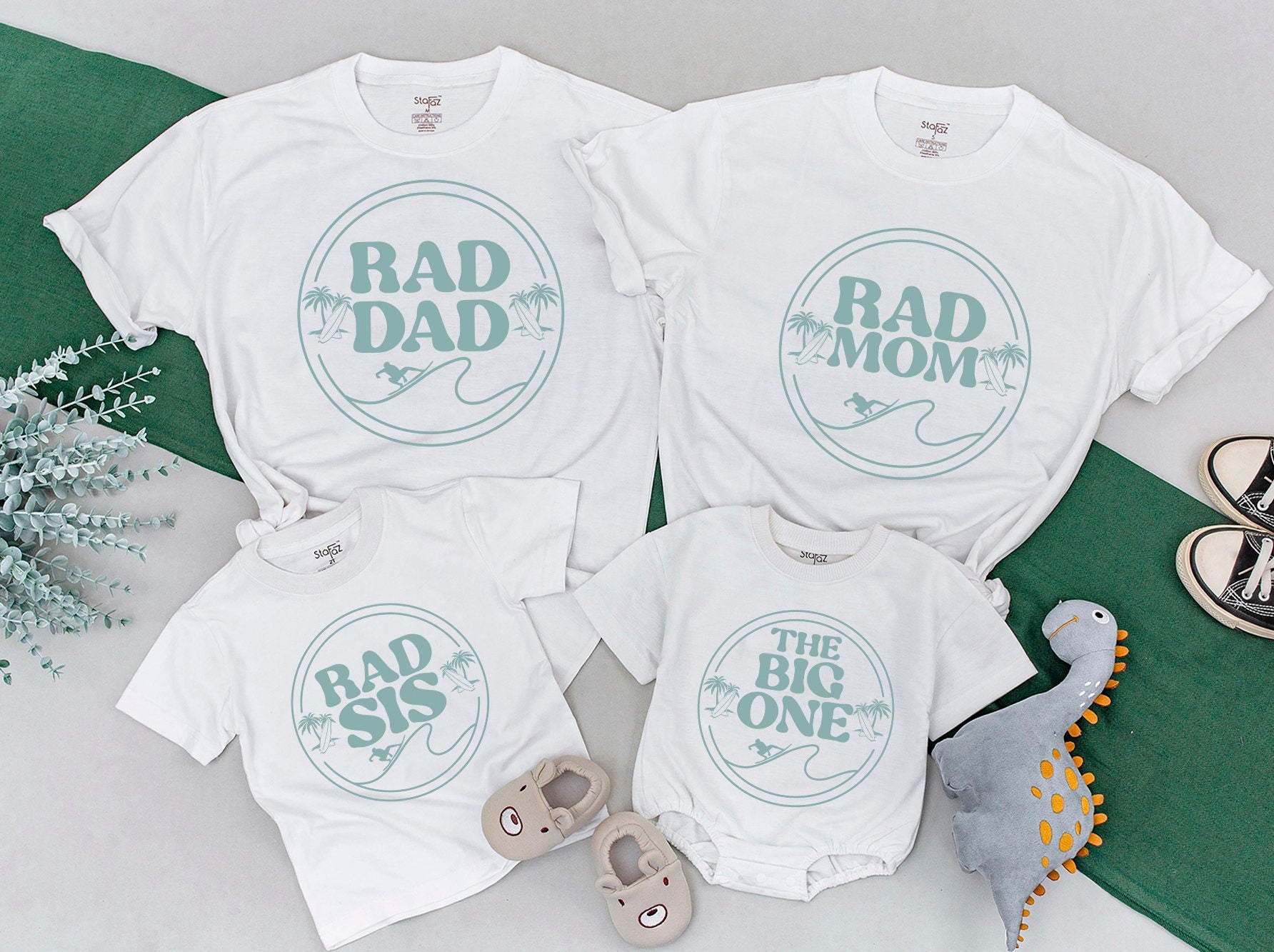 Surf-Themed Birthday Shirt for Toddlers with 'The Big One' Design