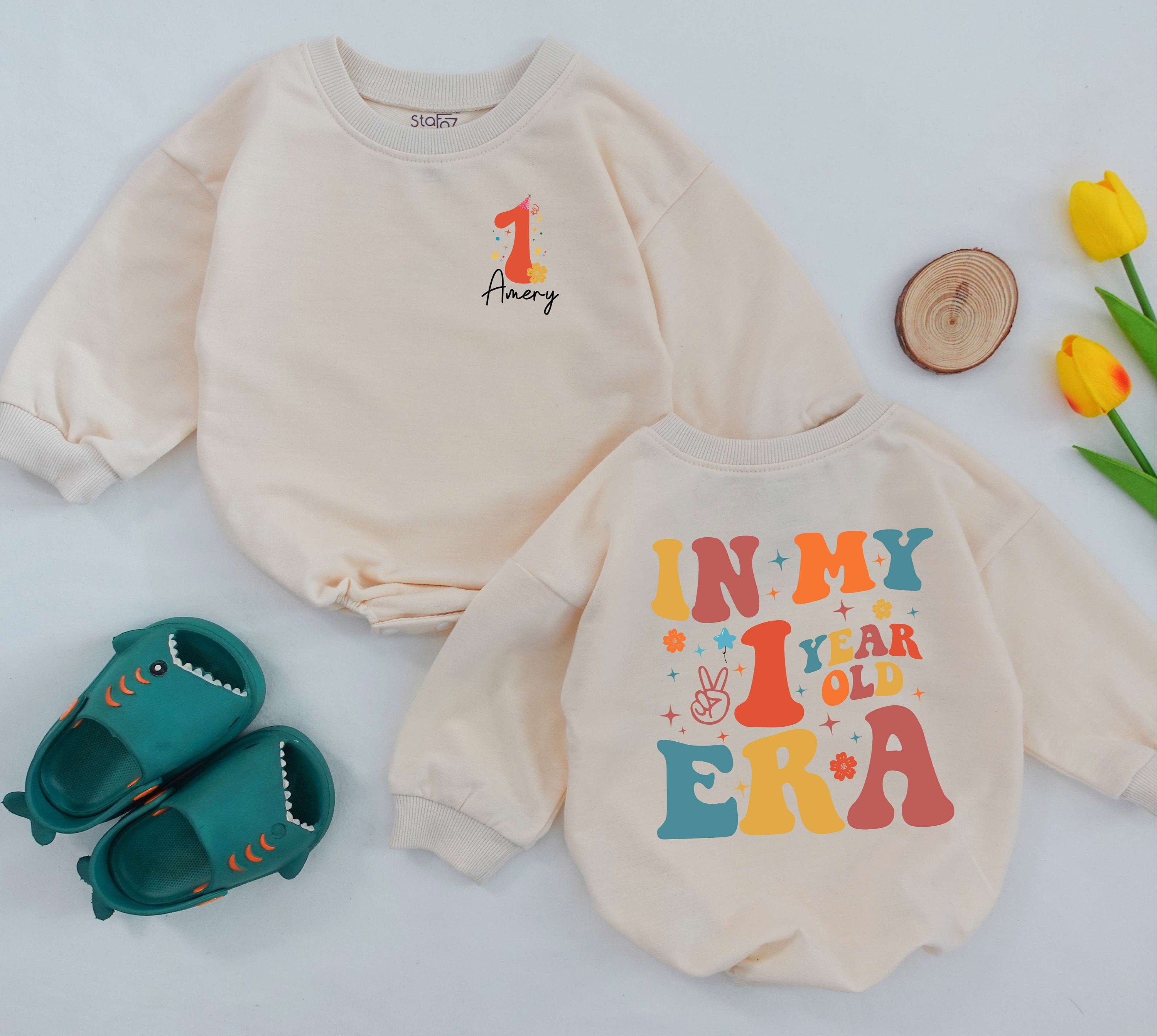 Personalized 1st Birthday Romper with Name - Custom Baby Gift