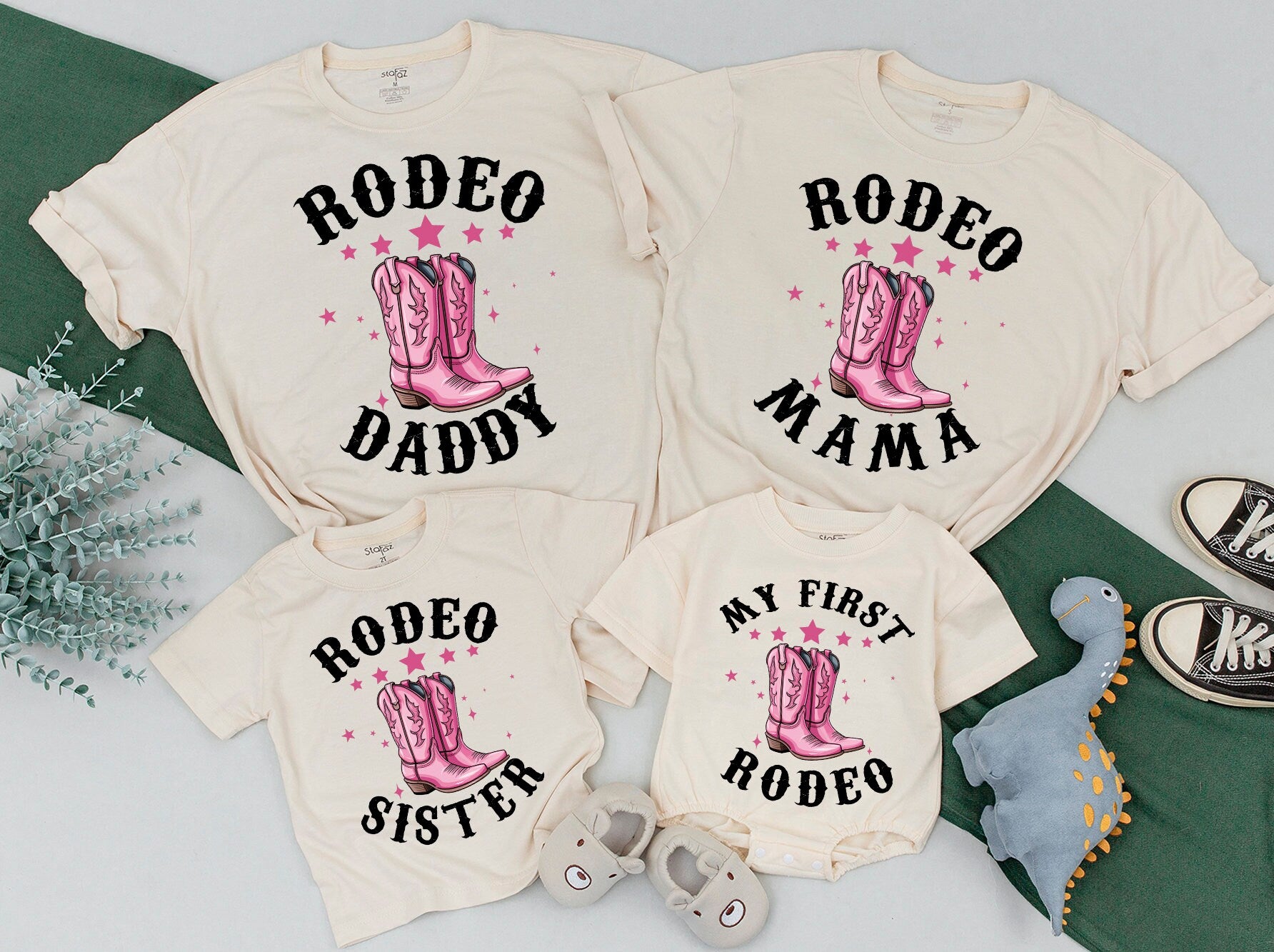 My First Rodeo Pink Cowgirl Birthday Shirt for Girls