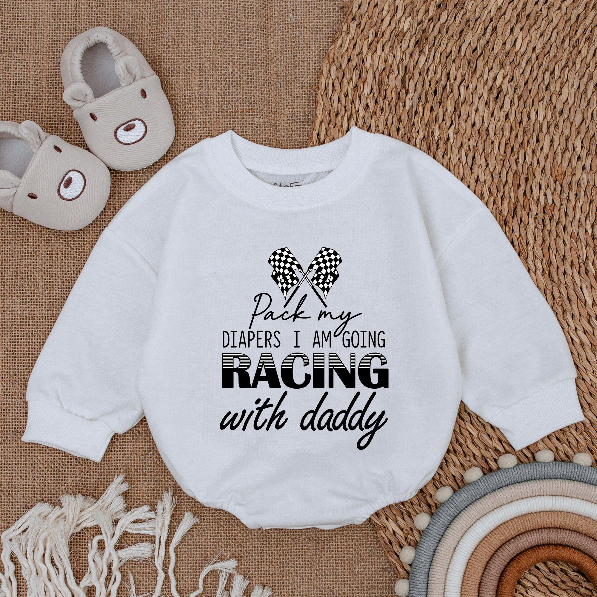 Racing with Daddy Baby Bodysuit - Perfect Father's Day Outfit