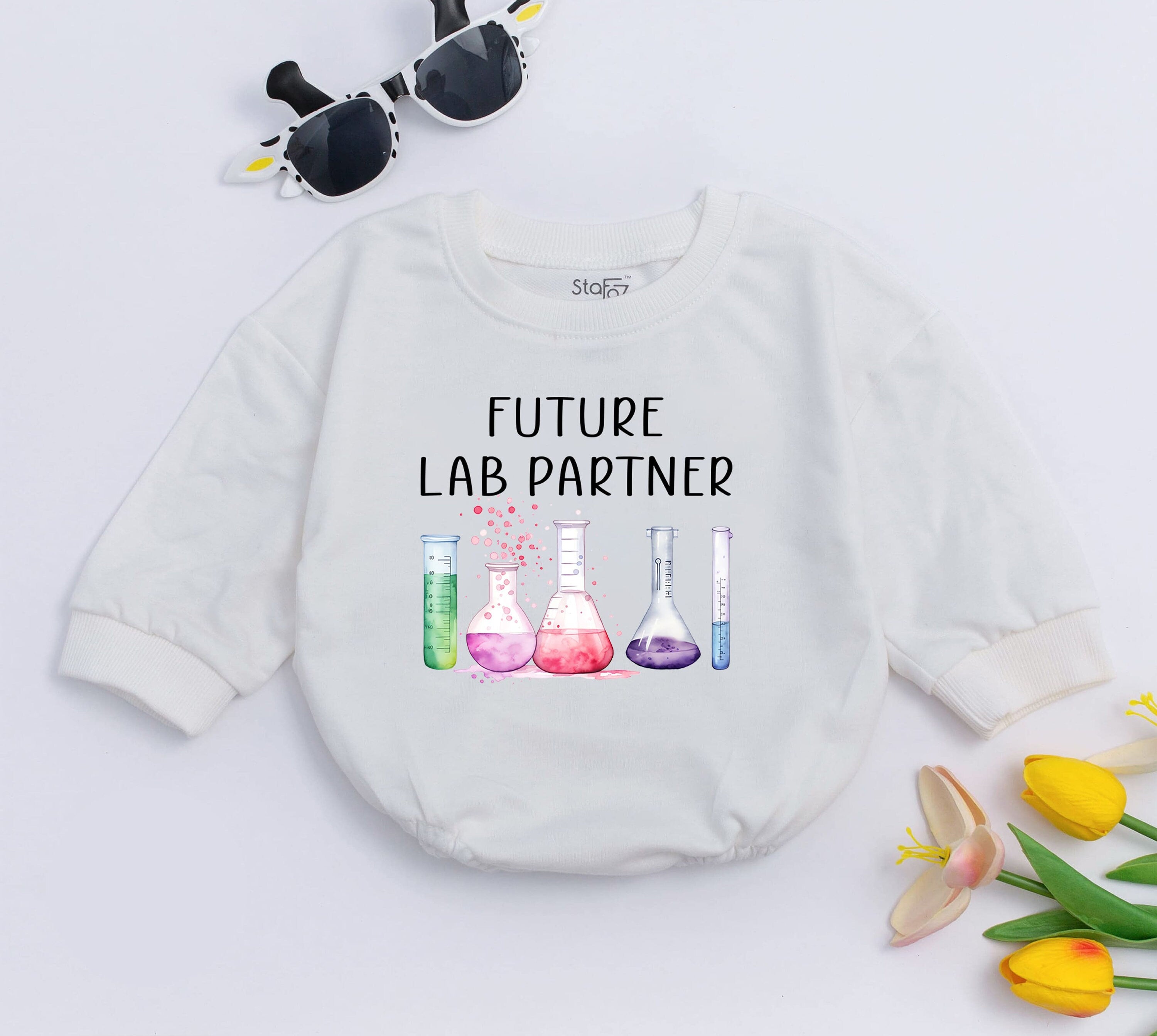 Future Lab Partner Baby Romper with Science Theme
