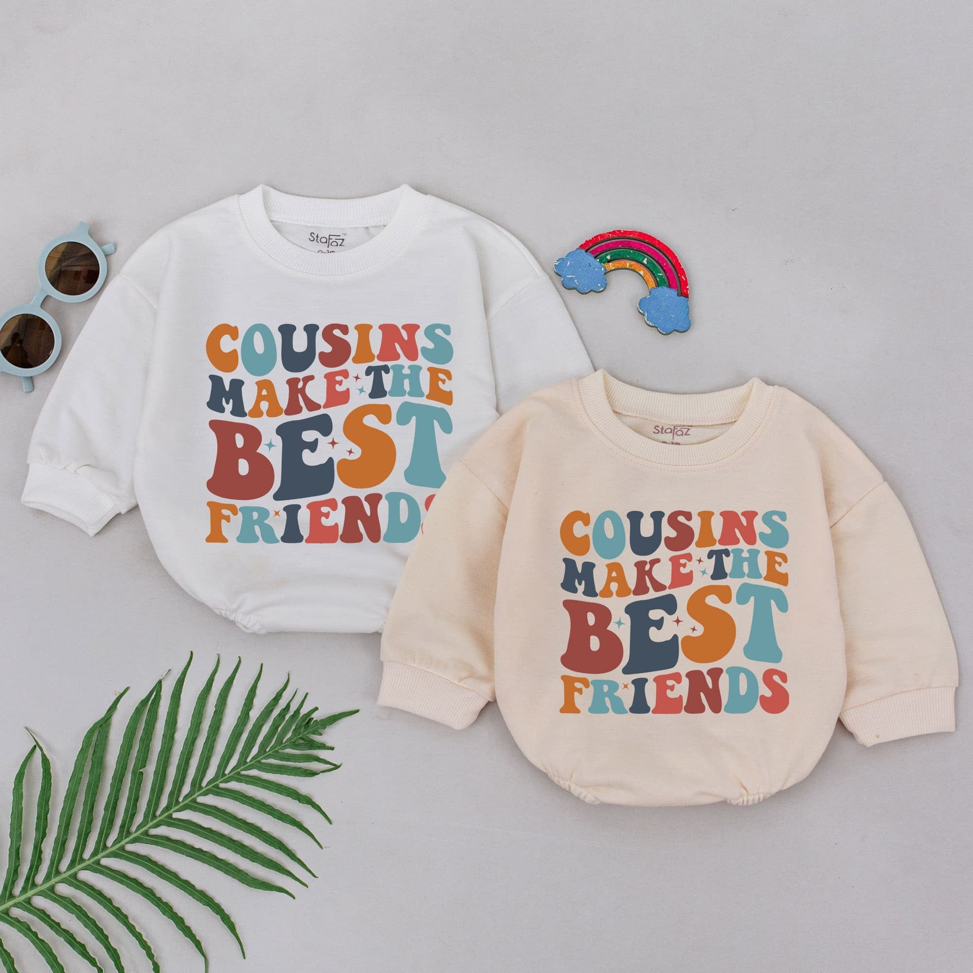 Cousins Make Best Friends Retro Bodysuit - Perfect Baby Shower Gift