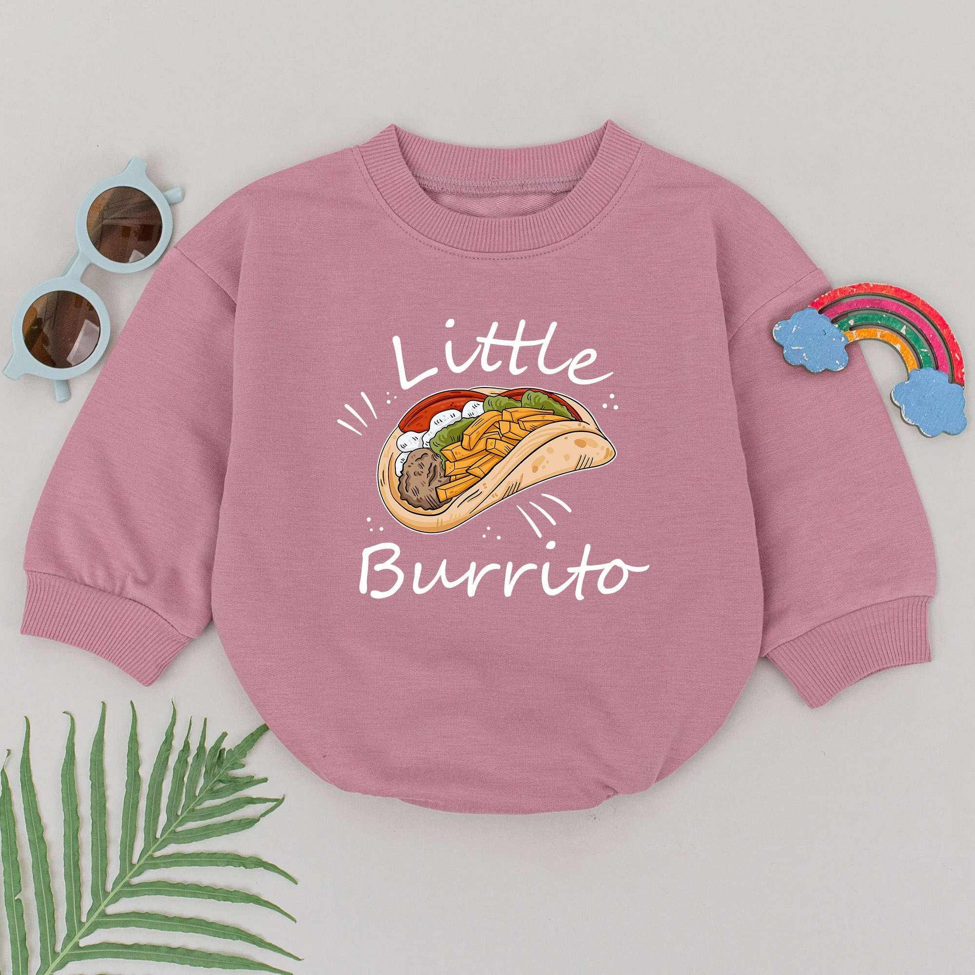 Little Burrito Baby Romper with Whimsical Foodie Design