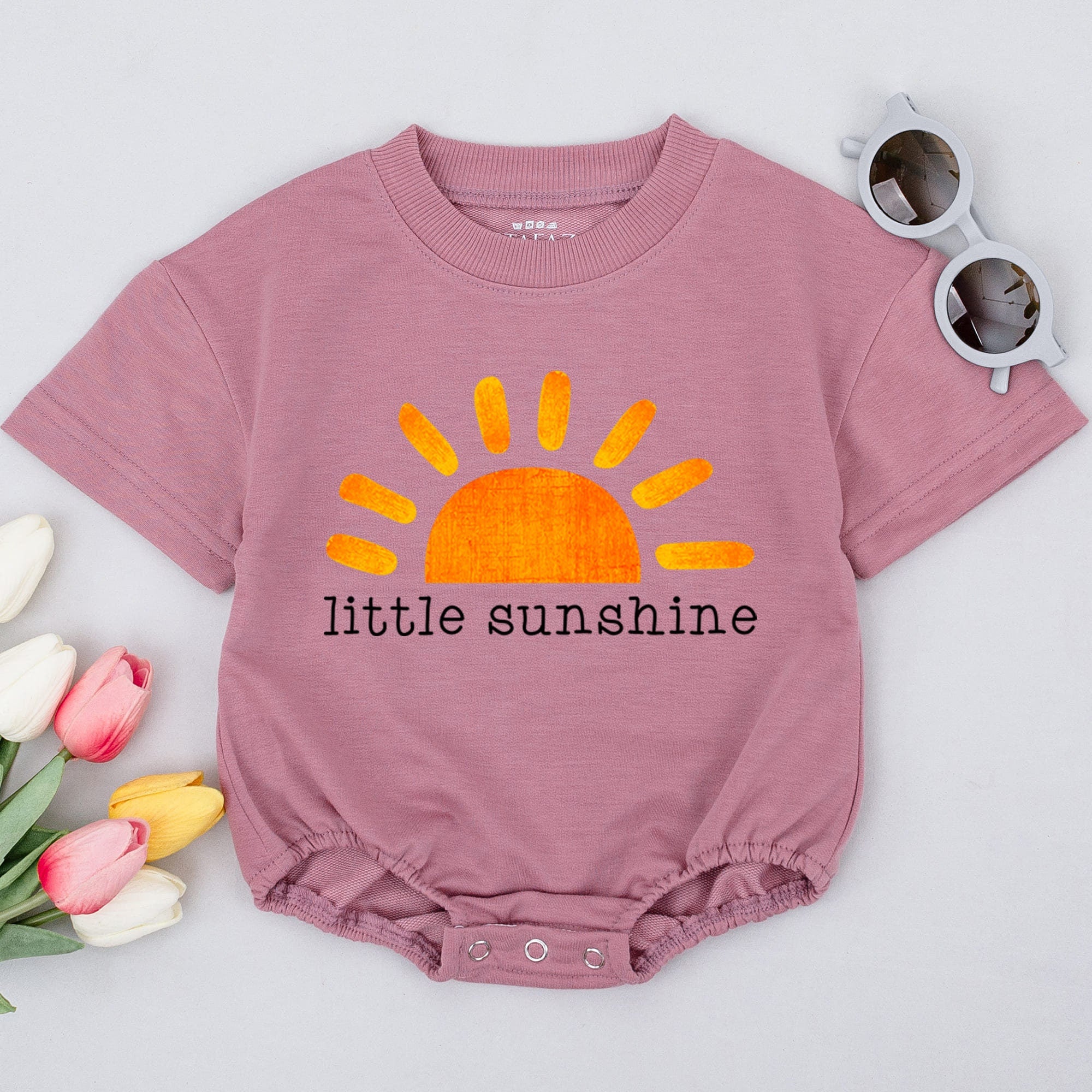 Little Sunshine Boho Baby Romper, Gender Neutral Bodysuit