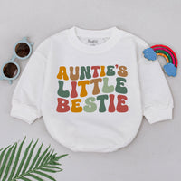 Retro Auntie's Little Bestie Baby Romper for Newborns