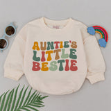 Retro Auntie's Little Bestie Baby Romper for Newborns