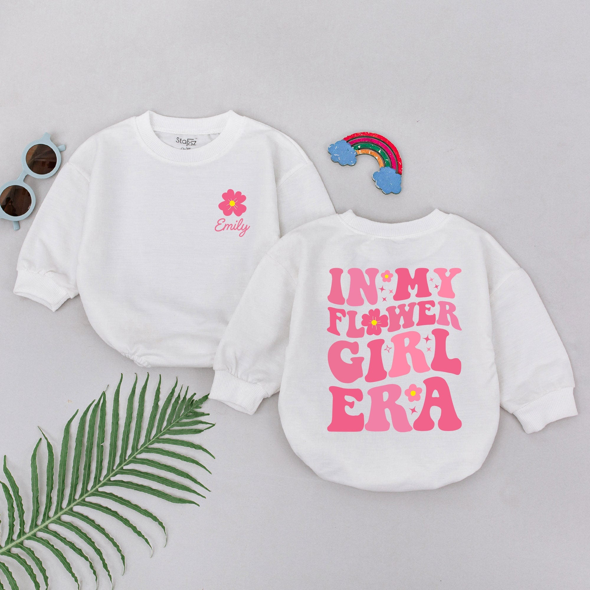 In My Flower Girl Era Romper with Custom Name