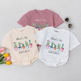 What's Up Succa Baby Romper with Cactus Design Funny Gift Unisex Hipster Clothes Soft Cotton Bodysuit for Baby or Toddler Party Wear