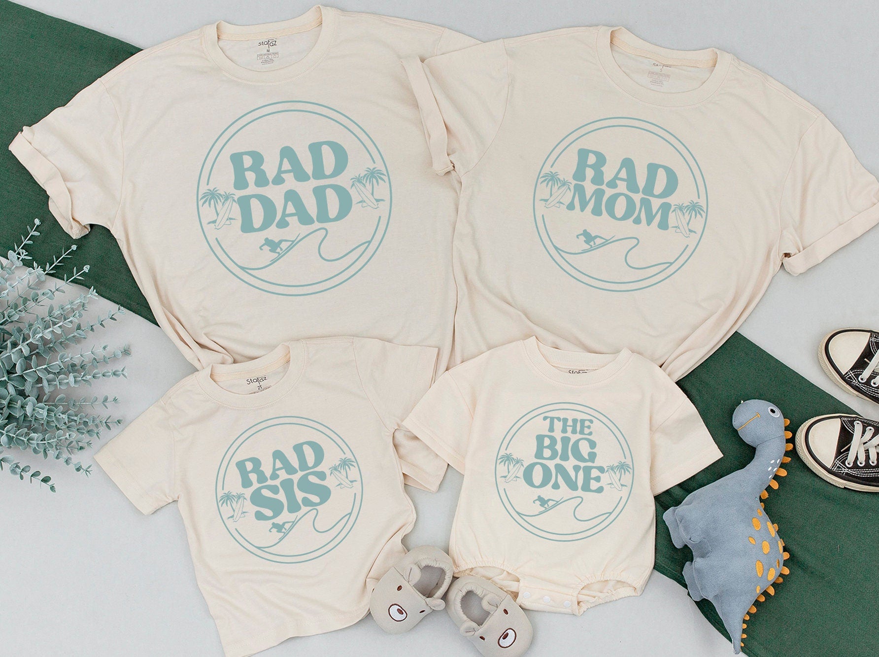 Surf-Themed Birthday Shirt for Toddlers with 'The Big One' Design