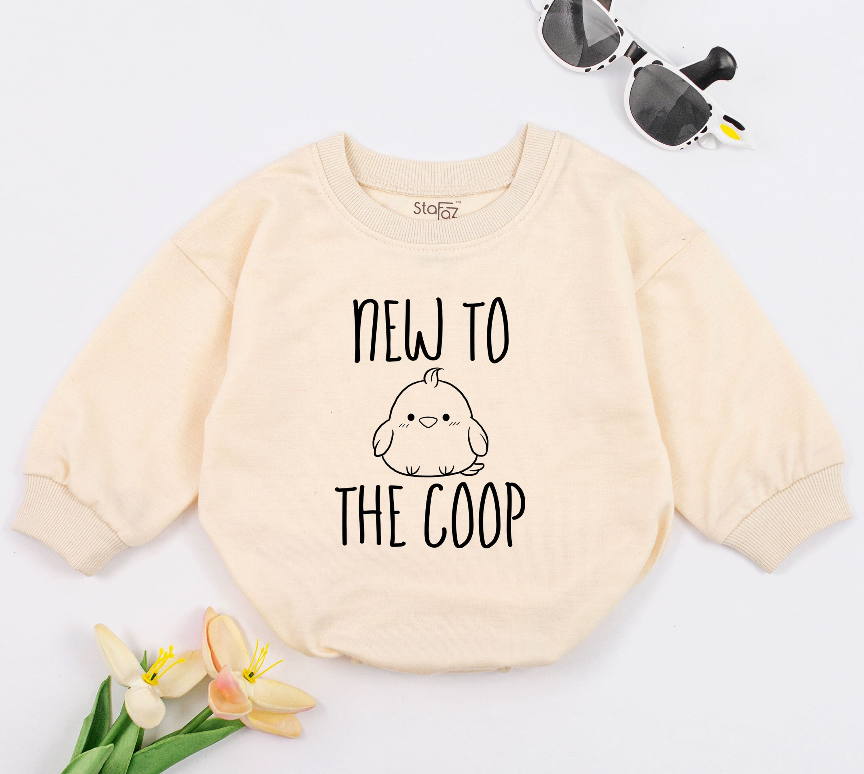 New to the Coop Baby Romper - Adorable Chick Design