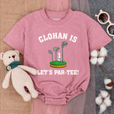 Let's Par-Tee Golf Theme Bubble Romper Infant Birthday Outfit Soft Cotton Fun Green Black Design First Birthday Celebration