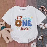 Personalized Donut Half Birthday Romper - Celebrate Your Baby's Milestone