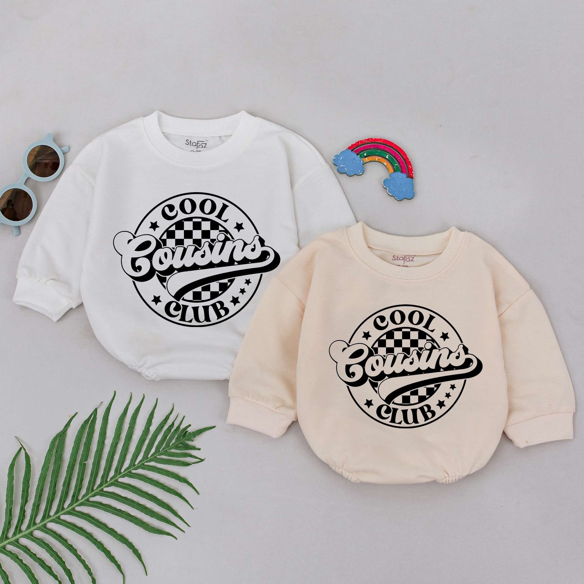Cool Cousins Club Romper: Retro Boho Baby Outfit