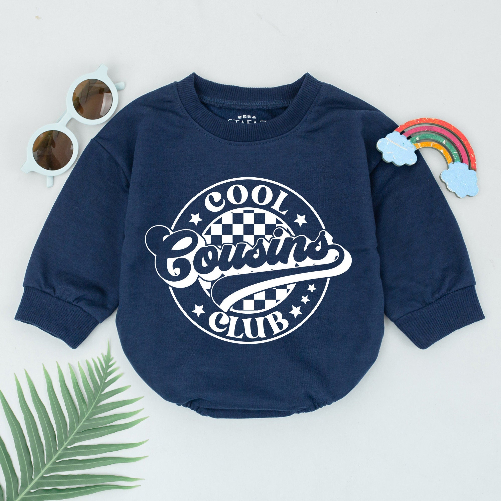 Cool Cousins Club Romper: Retro Boho Baby Outfit