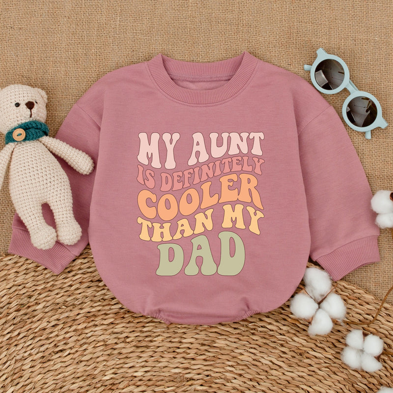 Retro 'Cool Aunt' Baby Bodysuit in Vibrant Colors