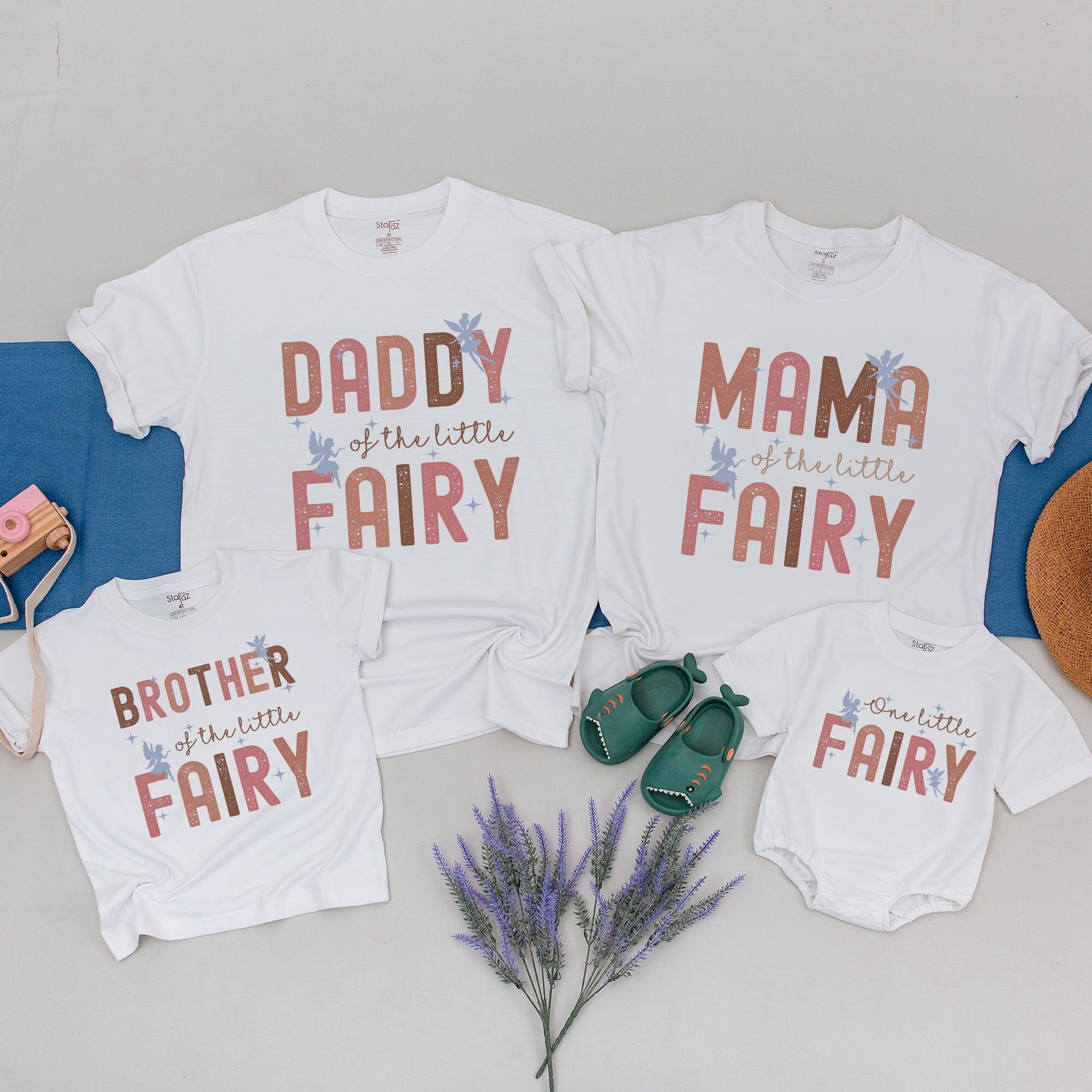 Custom Fairy Family Matching Shirts with Name: Magical Birthday Outfit