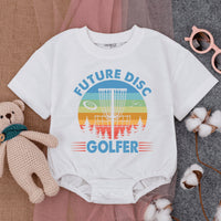 Future Disc Golfer Infant Romper with Retro Graphic