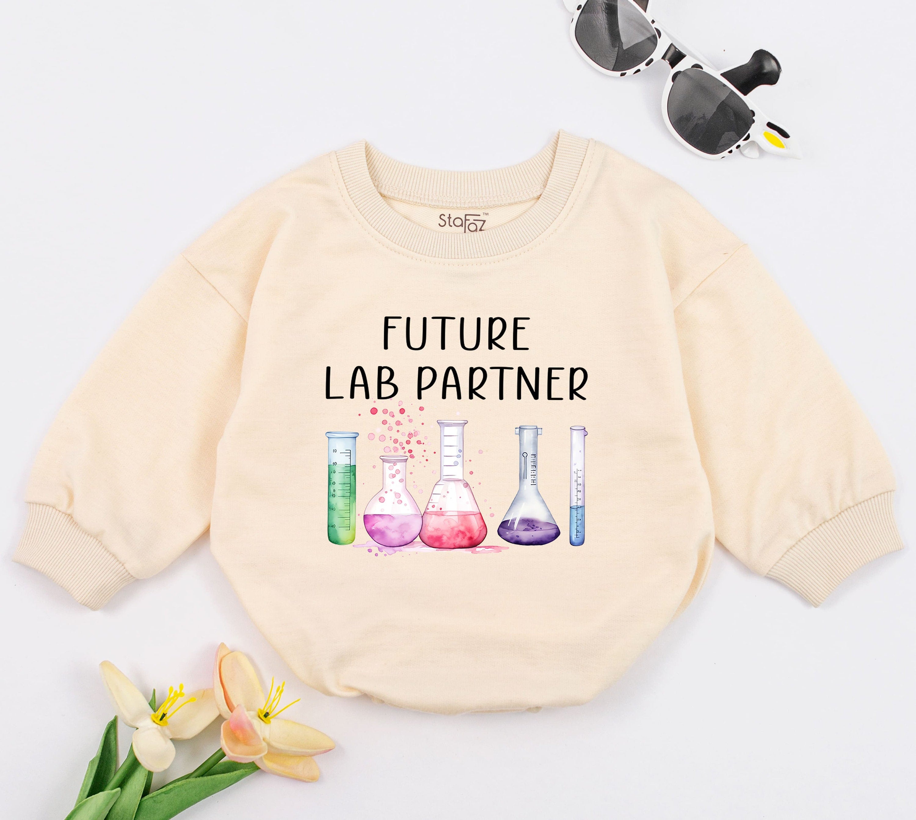 Future Lab Partner Baby Romper with Science Theme