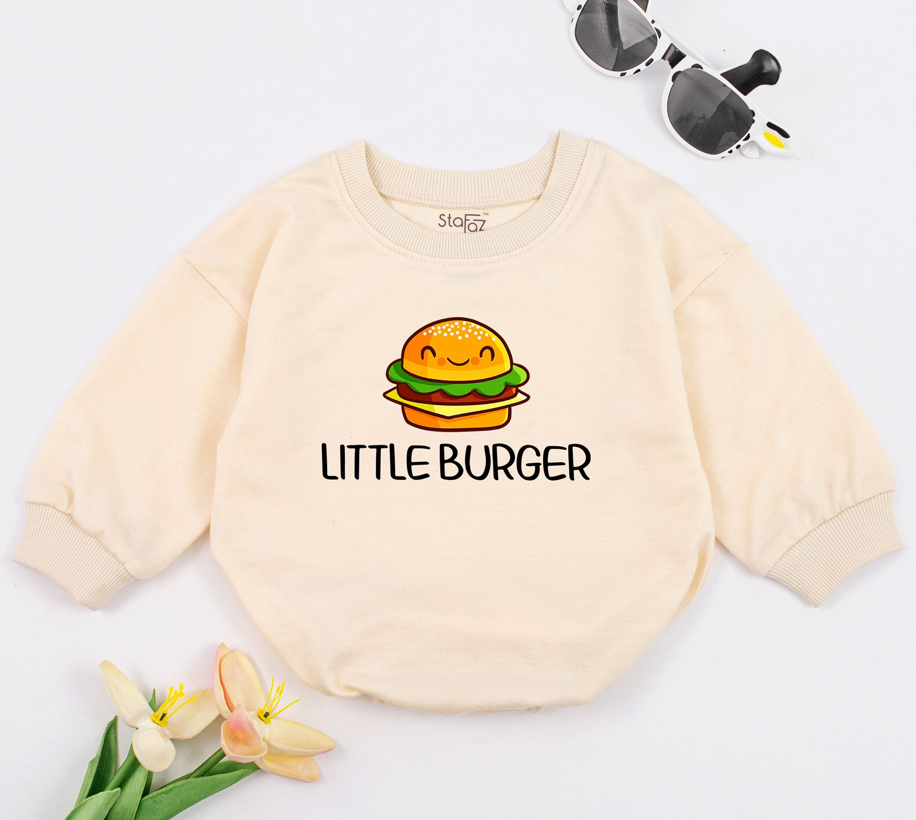 Little Burger Baby Romper - Adorable Foodie Outfit Gift