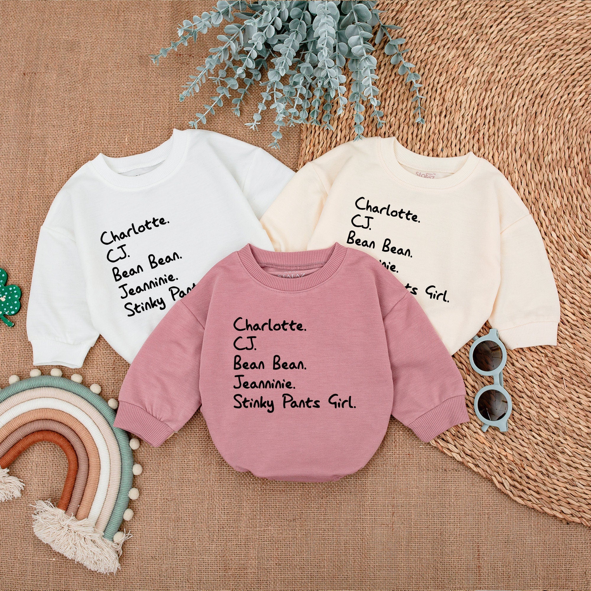 Personalized Baby Romper with Handwritten Nicknames Soft Cotton Newborn Outfit Fun Playful Design Perfect Baby Shower Gift