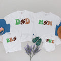 Football Family Matching Shirts Personalized Birthday Outfit Custom Names Sporty 1st Year Down Celebration Soft Cotton Playful Design