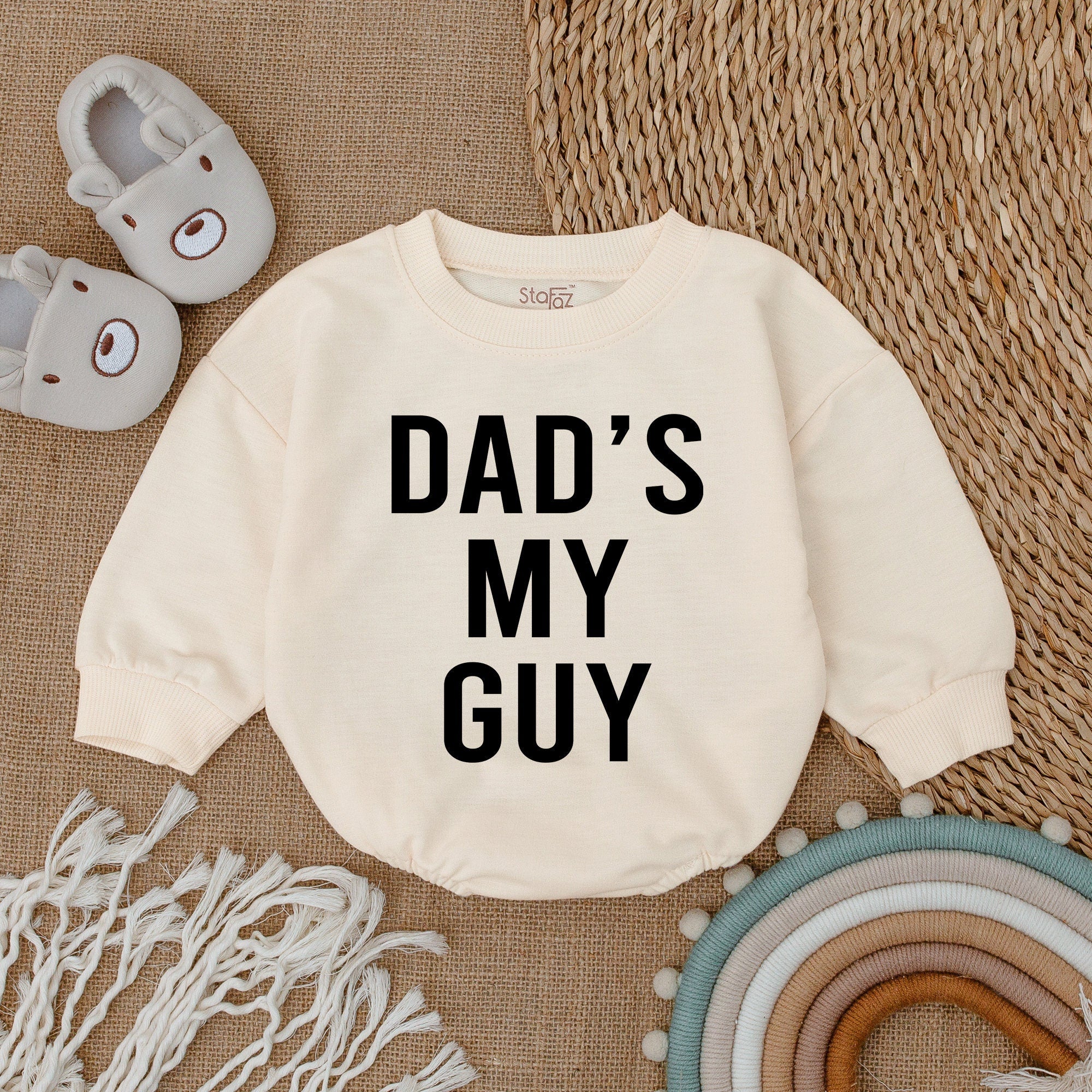 Dad's My Guy Baby Bodysuit Comfortable Cotton Baby Shower Gift Minimalist Design Infant Outfit Father's Day Special