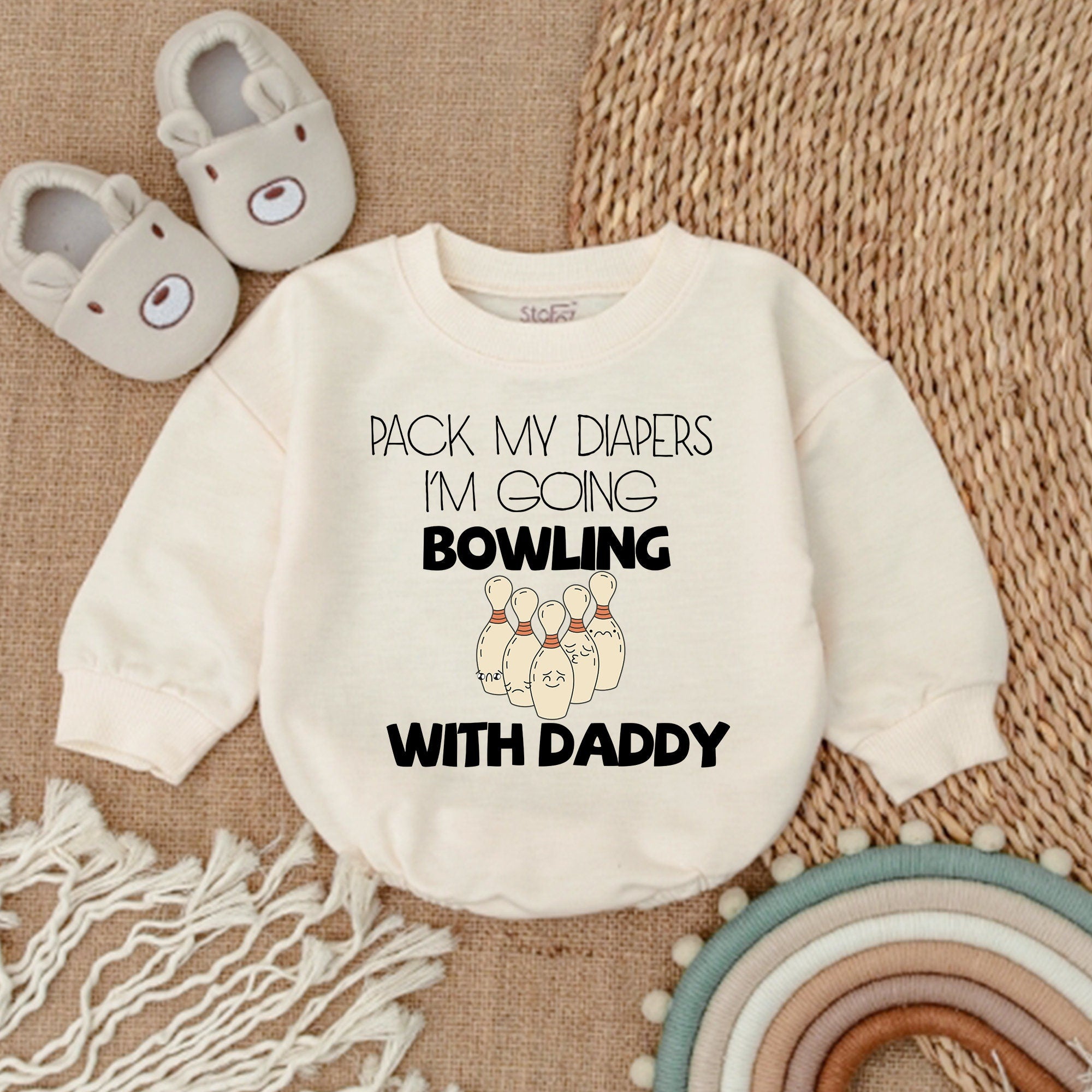 Bowling with Daddy Baby Romper - Fun Father's Day Outfit