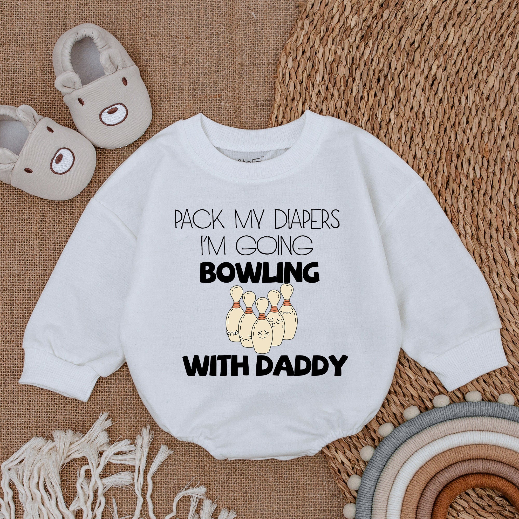 Bowling with Daddy Baby Romper - Fun Father's Day Outfit