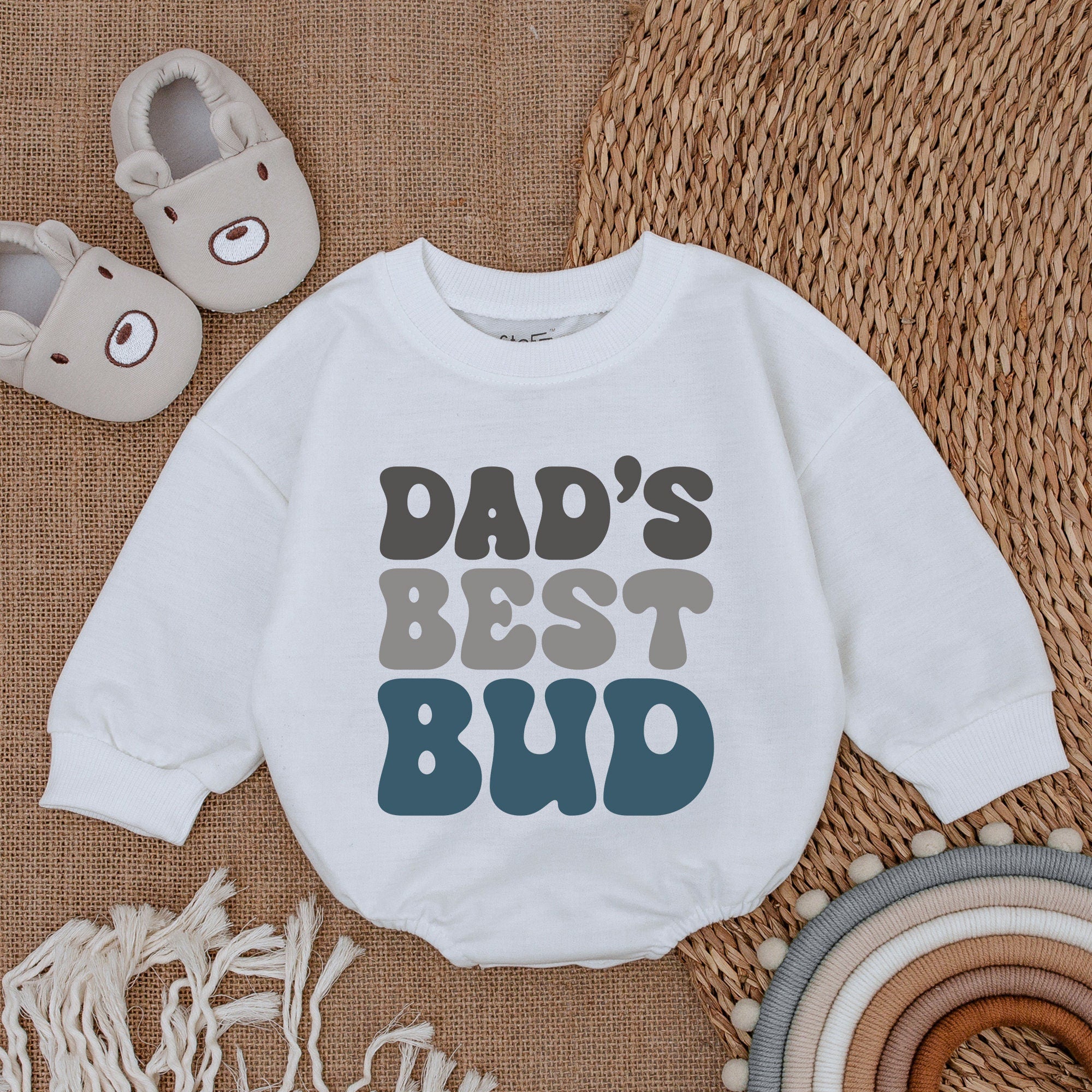 Dad's Best Bud Retro Romper - First Father's Day Gift