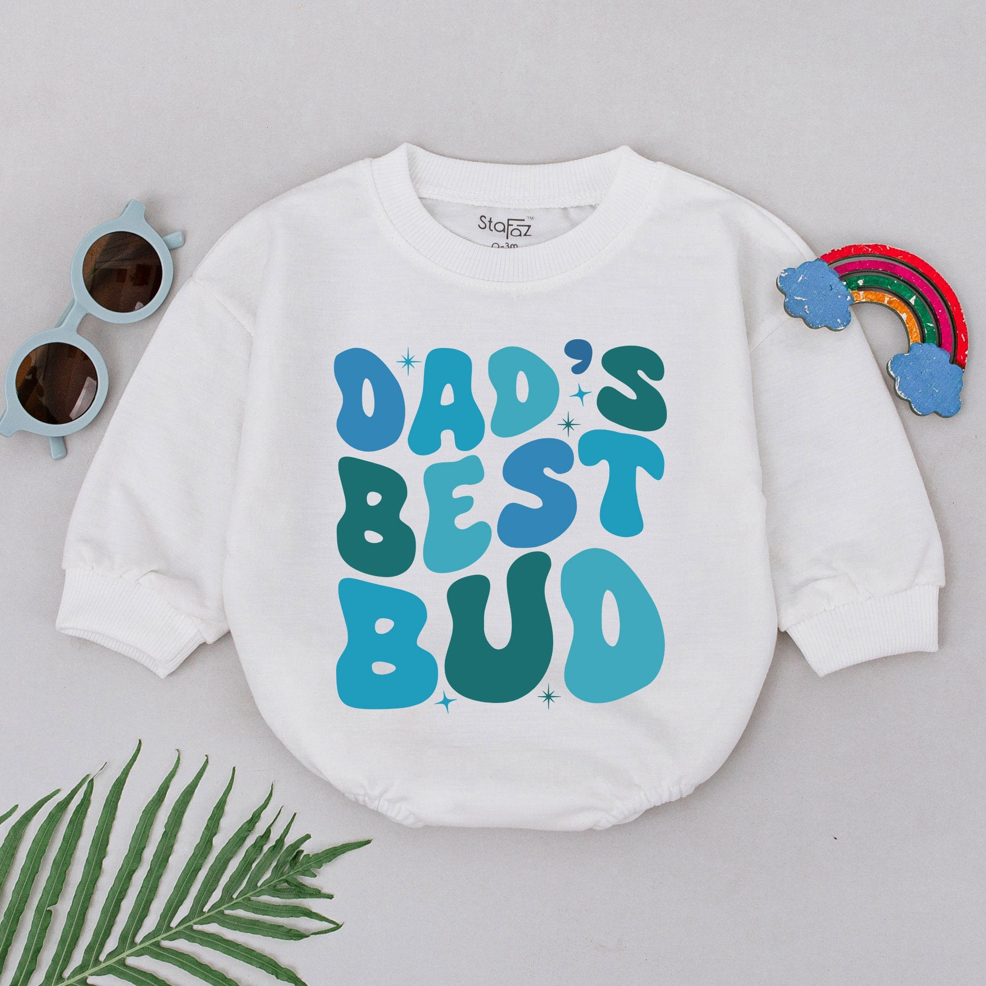 Dad's Best Bud Retro Romper for Boys, Perfect Father's Day Gift