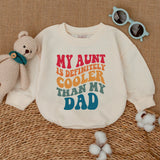 Retro 'Cool Aunt' Baby Bodysuit in Vibrant Colors