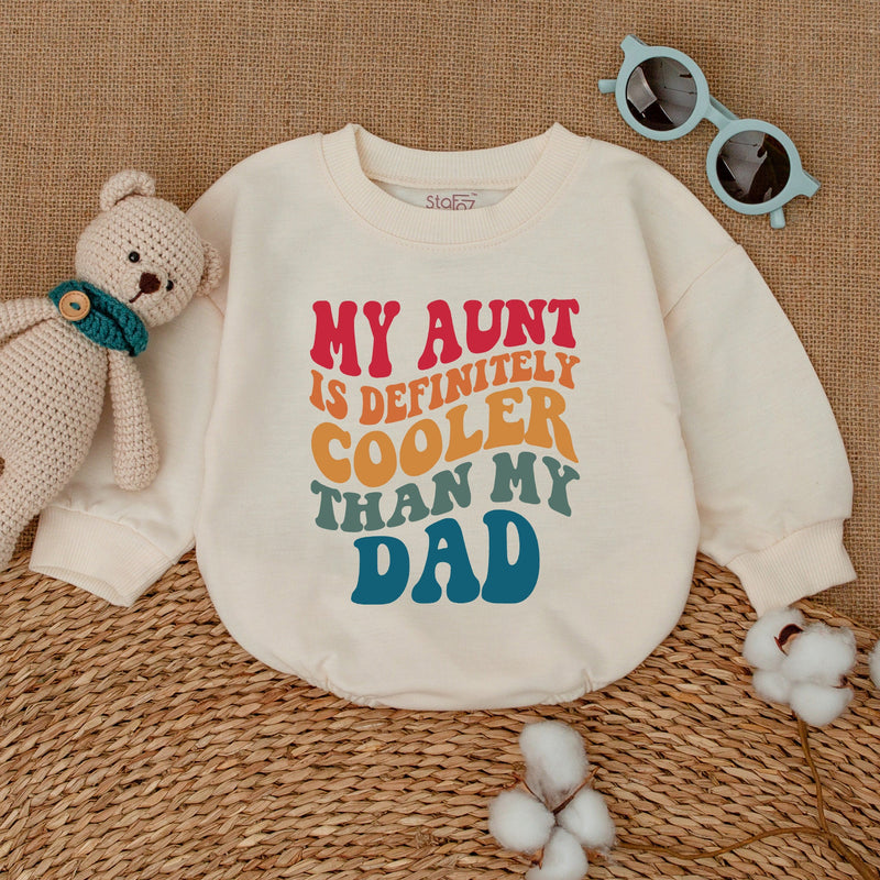 Retro 'Cool Aunt' Baby Bodysuit in Vibrant Colors