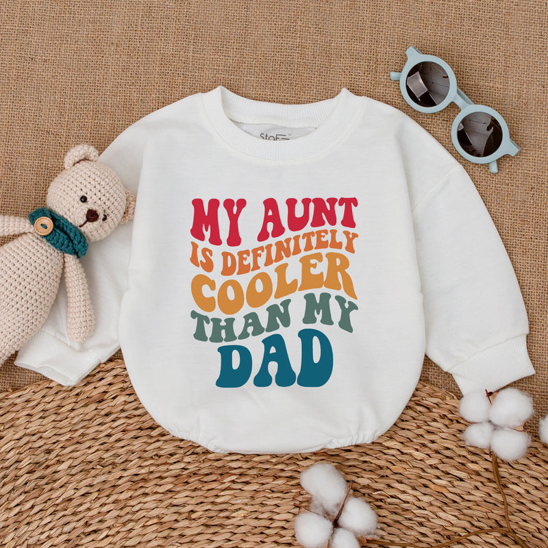 Retro 'Cool Aunt' Baby Bodysuit in Vibrant Colors