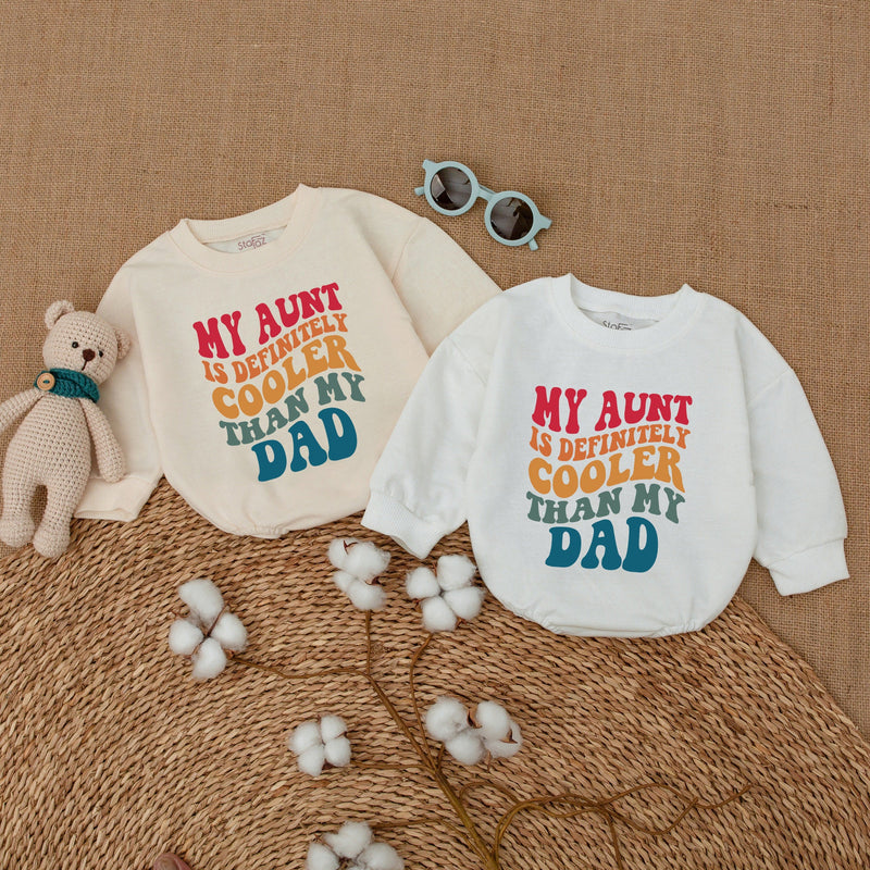 Retro 'Cool Aunt' Baby Bodysuit in Vibrant Colors