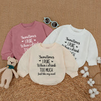 Sometimes I Puke Romper Baby Bodysuit Retro Vintage Humor Outfit Soft Cotton Infant Gift for Auntie's Bestie Party or Casual Wear