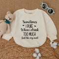 Sometimes I Puke Romper Baby Bodysuit Retro Vintage Humor Outfit Soft Cotton Infant Gift for Auntie's Bestie Party or Casual Wear