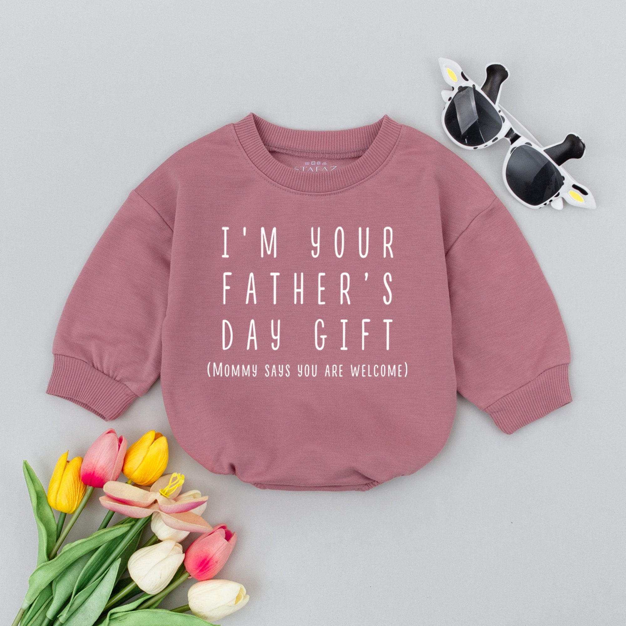Father's Day Gift Baby Romper with Playful Message