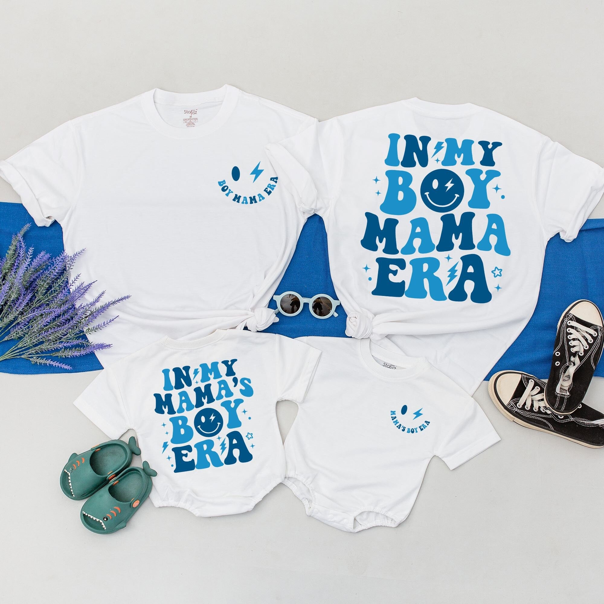 Custom Family Matching Shirts with Name - Personalized Boy Mama Gift