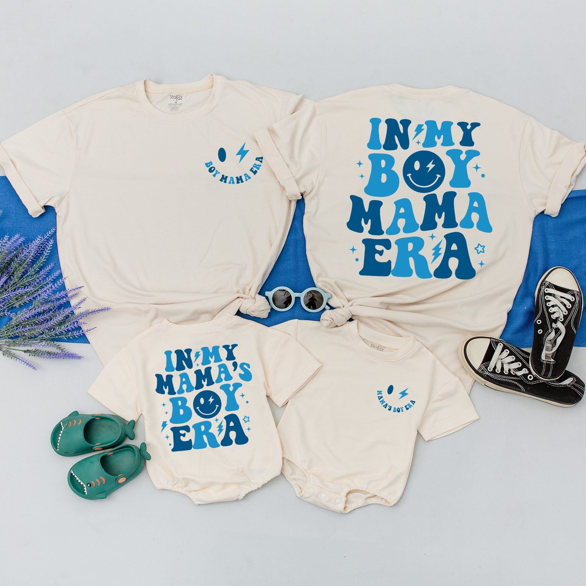 Custom Family Matching Shirts with Name - Personalized Boy Mama Gift