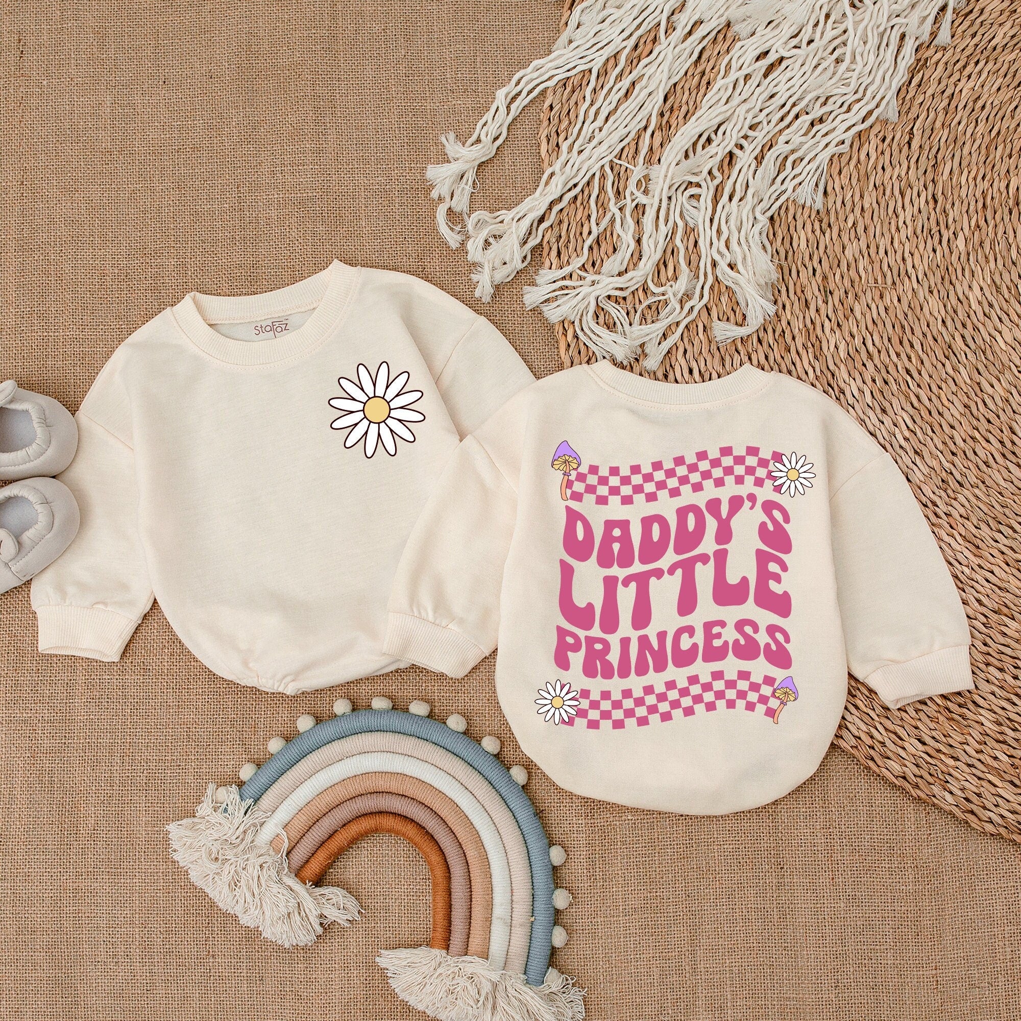My Daddy's Little Princess Romper Pink Checkered Design Baby Girl Outfit Birthday Gift Comfortable Cotton Infant Bodysuit Fun Playful Style