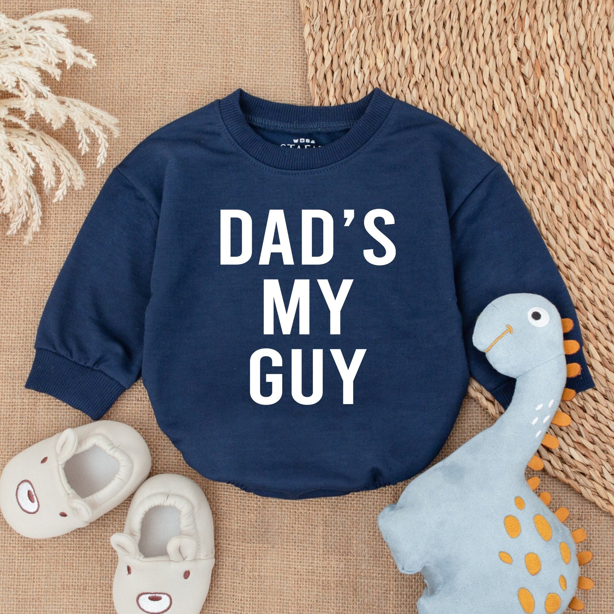 Dad's My Guy Baby Bodysuit Comfortable Cotton Baby Shower Gift Minimalist Design Infant Outfit Father's Day Special