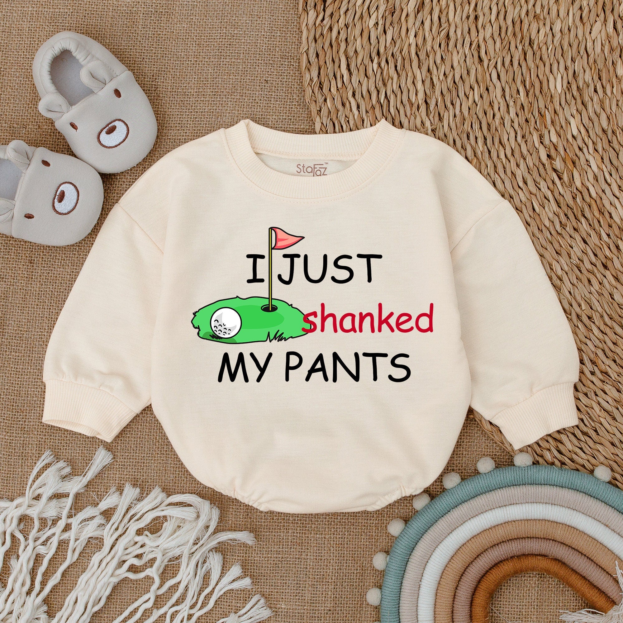 I Just Shanked My Pants Baby Romper Funny Golfing Outfit Gift Soft Cotton Bodysuit for Newborn Infant Birthday Party Playful Design