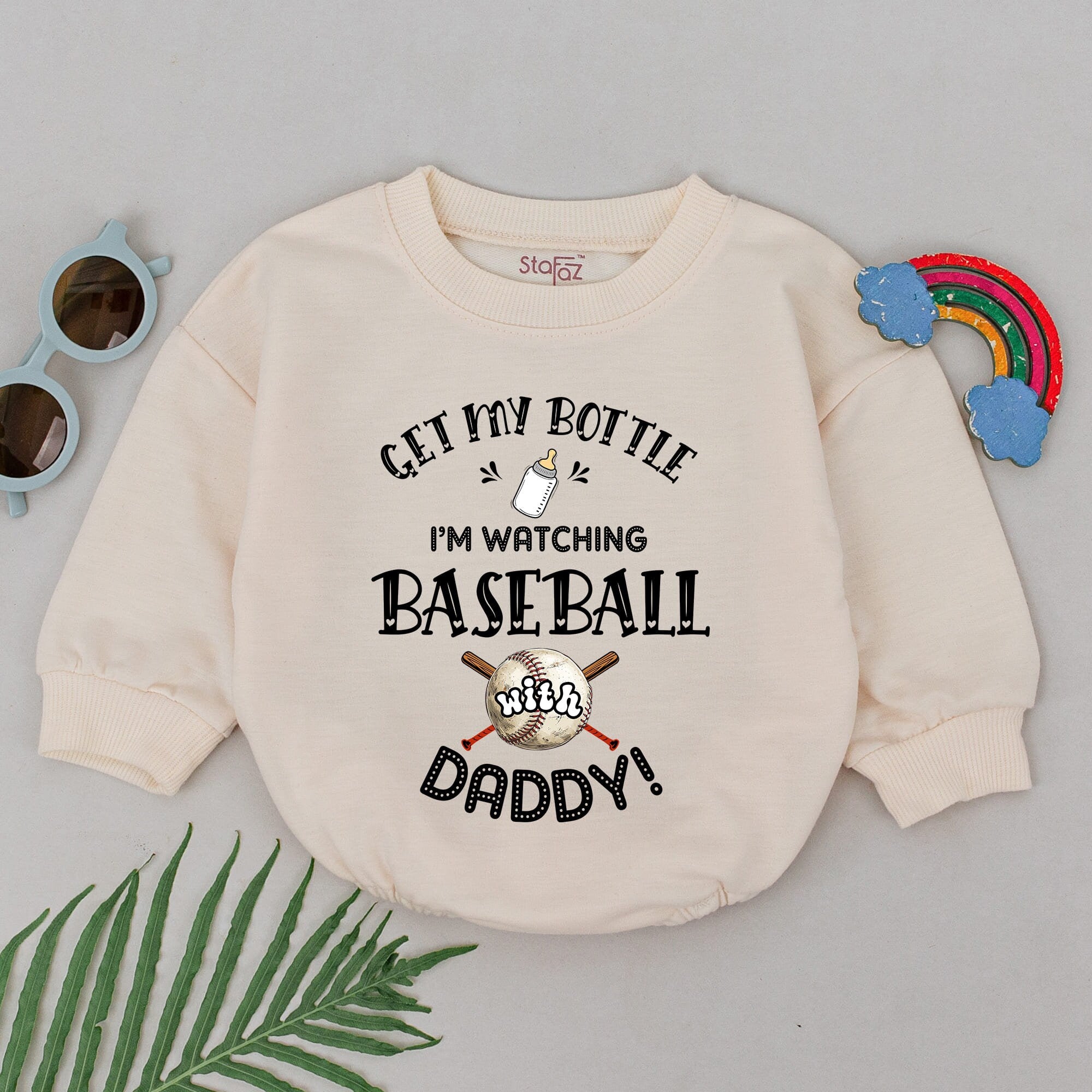 Get My Bottle Baseball Romper for Dad & Baby Bonding