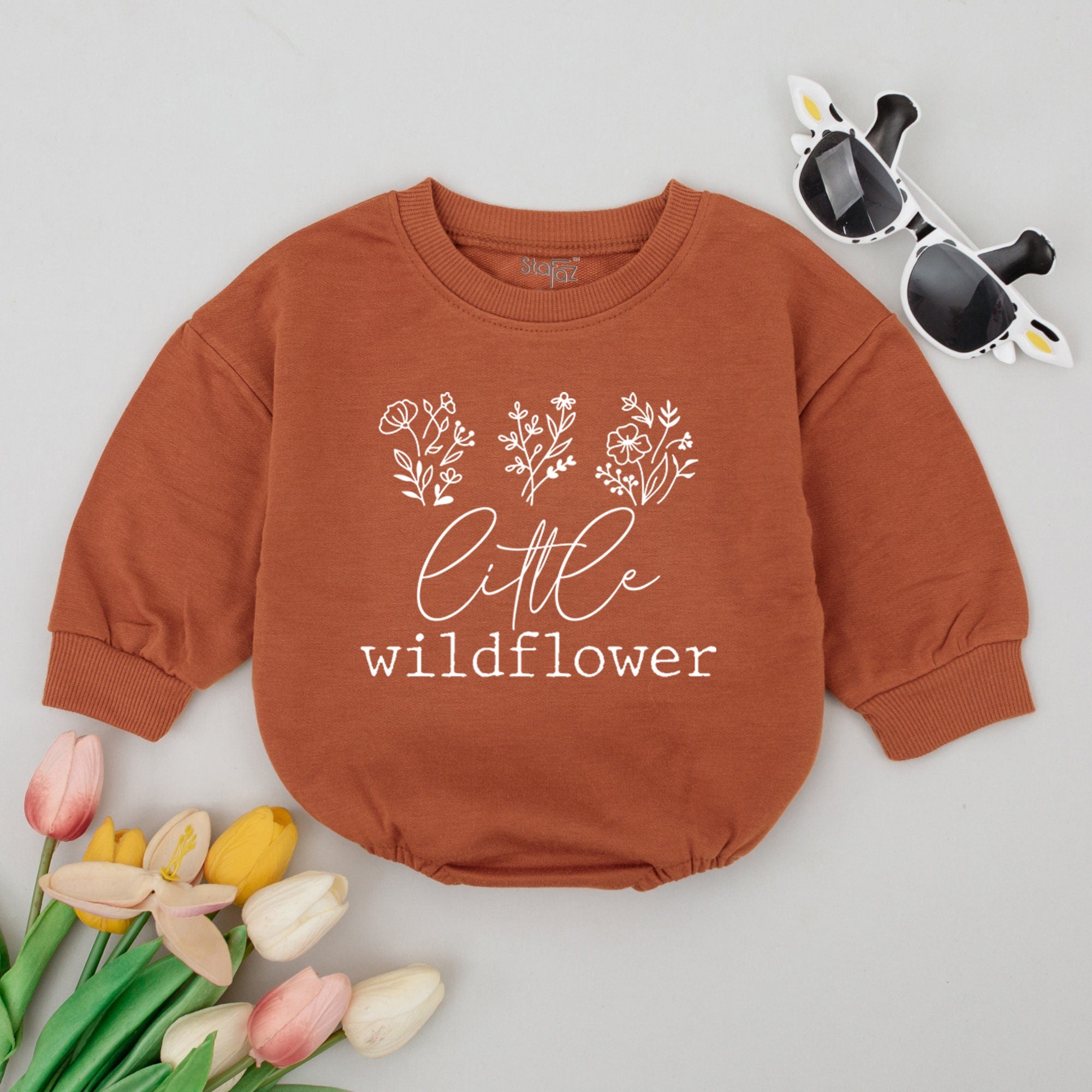 Little Wildflower Boho Baby Bodysuit - Perfect Baby Shower Gift